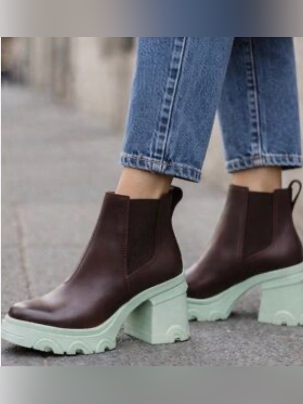Sorel Brex Women's Chelsea Boots with Mint Platform